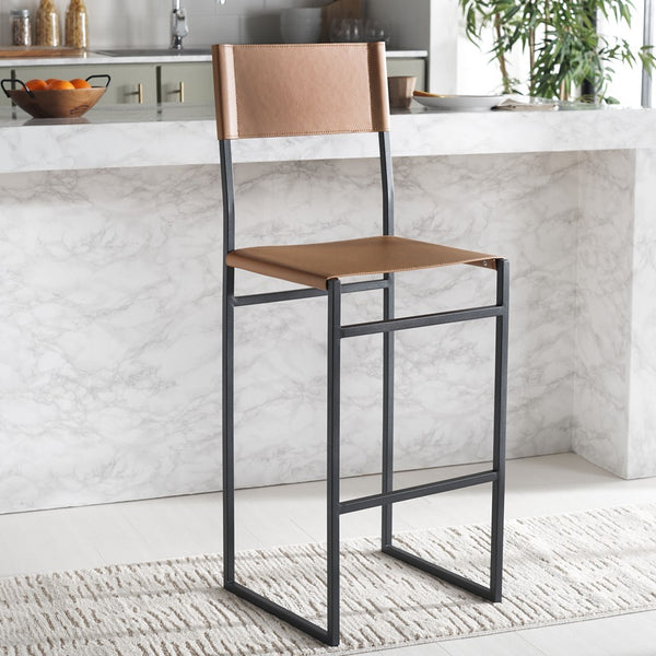 Safavieh Layne Barstool Cognac / Black BST3021D