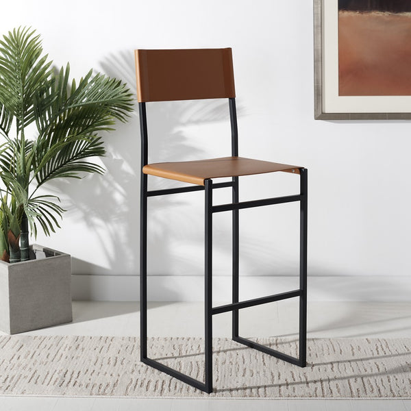 Safavieh Layne Barstool Cognac / Black BST3021D