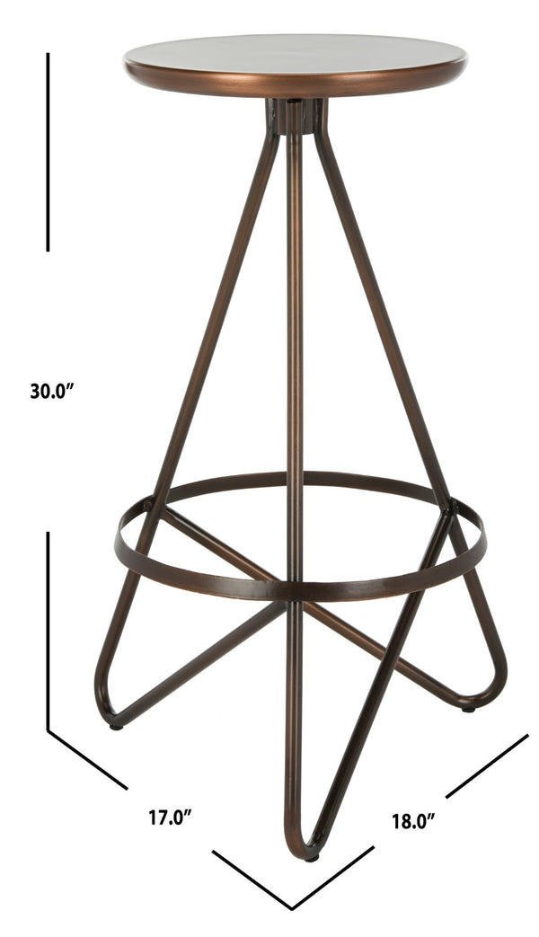 Safavieh Galexia Bar Stool Antique Copper BST3200A