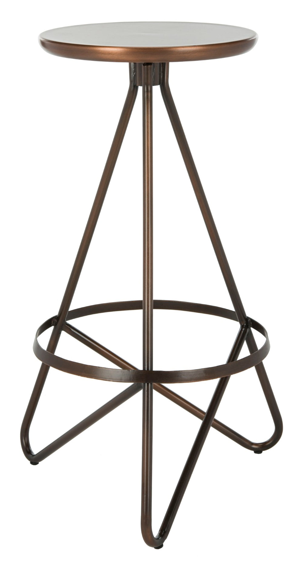 Safavieh Galexia Bar Stool - Modern Retro Design With Sculptural Lines For Stylish Home Or Commercial Spaces Antique Copper BST3200A