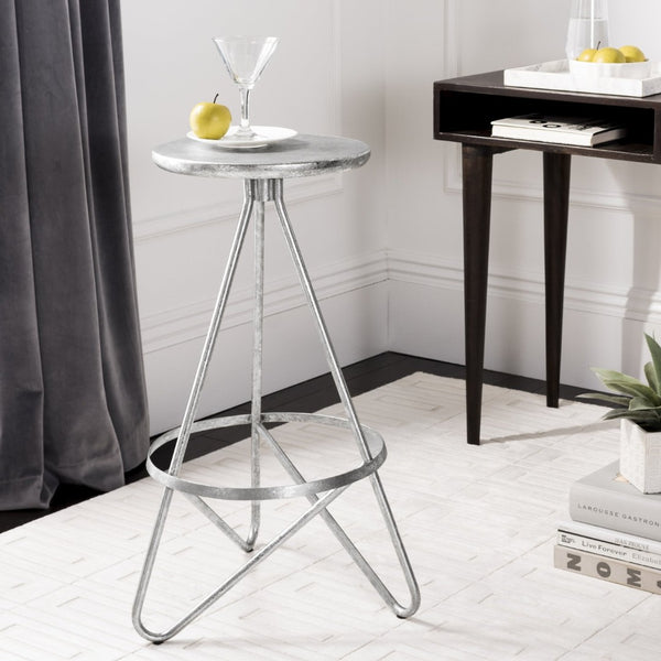 Safavieh Galexia Bar Stool - Modern Retro Design With Sculptural Lines For Stylish Home Or Commercial Spaces Silver Leaf BST3200B