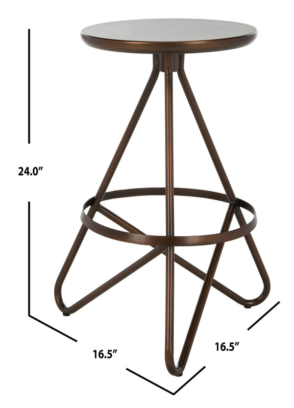 Safavieh Galexia Counter Stool Antique Copper BST3201A