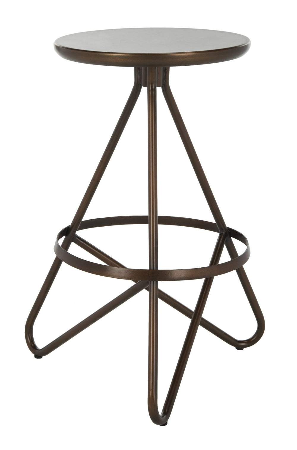 Safavieh Galexia Counter Stool: Vintage Industrial Charm With Sculptural Iron Frame For Stylish Comfort Antique Copper BST3201A
