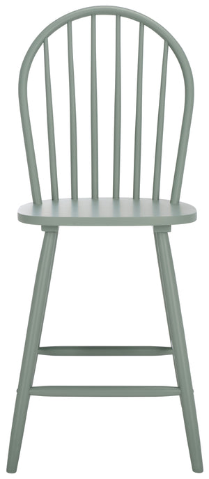 Safavieh Omaha Counter Stool In Tranquil Sage - Stylish Rubberwood Design For Modern Home Decor Upgrade Sage Wood Bst3300a