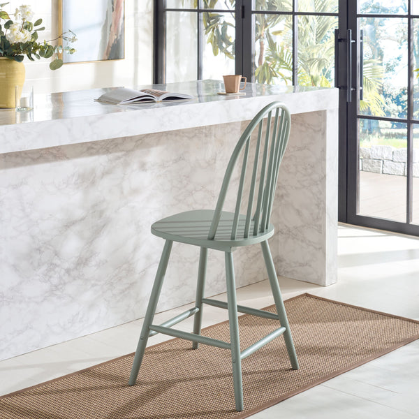 Safavieh Omaha Counter Stool In Tranquil Sage - Stylish Rubberwood Design For Modern Home Decor Upgrade Sage Wood Bst3300a