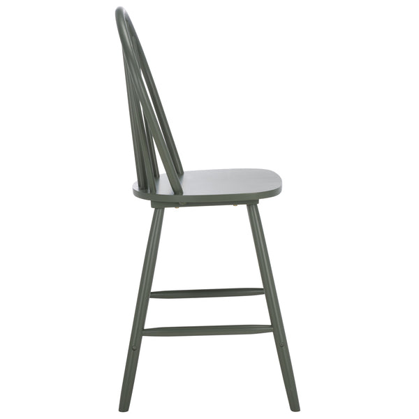 Safavieh Omaha Counter Stool In Tranquil Sage - Stylish Rubberwood Design For Modern Home Decor Upgrade Dark Green Wood Bst3300b