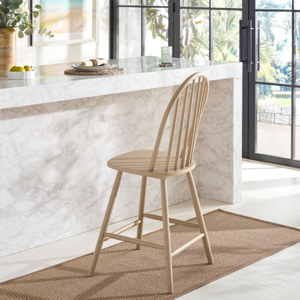 Safavieh Omaha Counter Stool - Contemporary Rubberwood Design For Stylish Kitchen Islands And Dining Spaces Khaki BST3300C