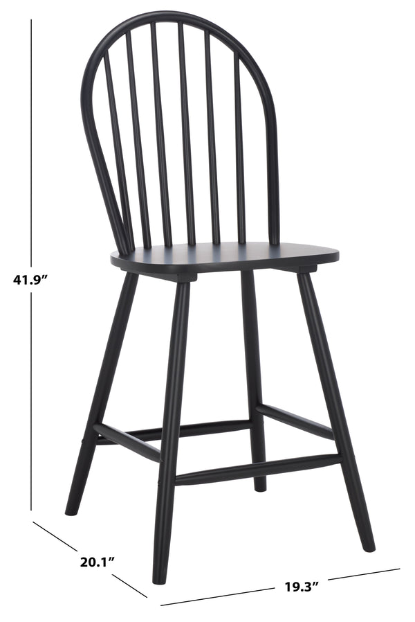 Safavieh Omaha Counter Stool In Tranquil Sage - Stylish Rubberwood Design For Modern Home Decor Upgrade Black Wood Bst3300d