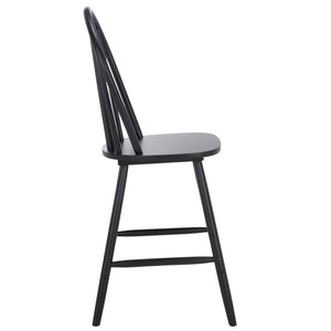 Safavieh Omaha Counter Stool In Tranquil Sage - Stylish Rubberwood Design For Modern Home Decor Upgrade Black Wood Bst3300d