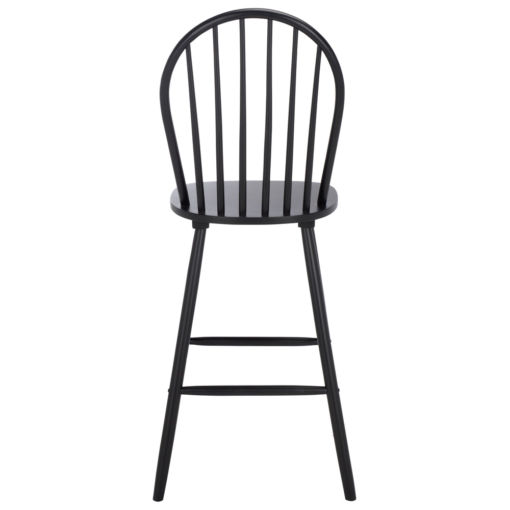 Safavieh Omaha Bar Stool - Elegant Rubberwood Design In Soothing Sage Color For Timeless Comfort & Style Black Wood Bst3301d