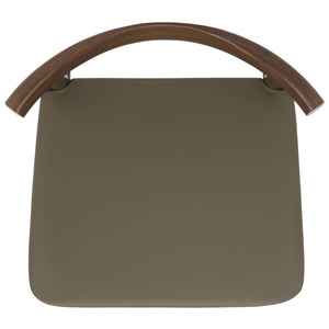 Safavieh Elbow Counter Stool - Stylish Olive And Espresso Design For Comfort And Home Decor Elegance Olive ,Walnut Wood ,Pvc ,Foam Bst3302b