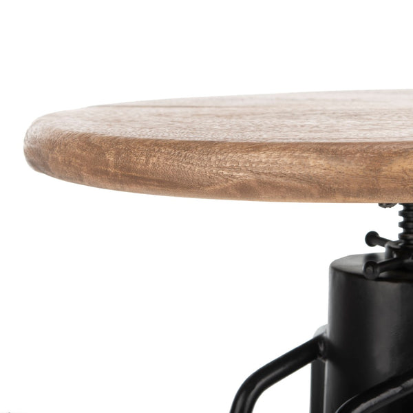 Safavieh Kai Adjustable Swivel Counter Stool – Modern Mango Wood & Black Metal, Perfect For Stylish Spaces! BST3700A