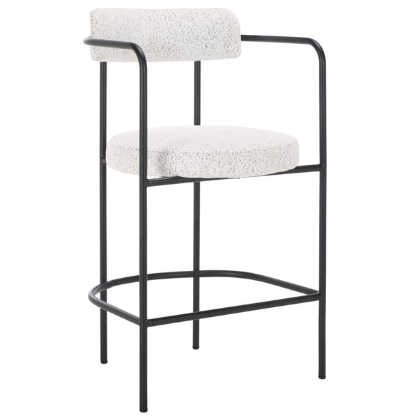 Safavieh Andrean Arm Counter Stool Black / White / Black BST3901B