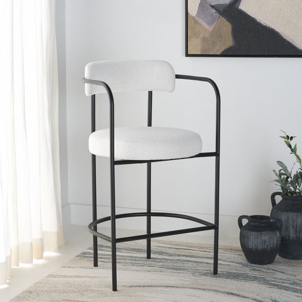 Safavieh Andrean Arm Counter Stool White / Black BST3901C