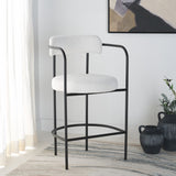 Safavieh Andrean Arm Counter Stool White / Black BST3901C