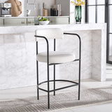 Safavieh Andrean Arm Counter Stool White / Black BST3901C