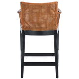 Safavieh Gianni Counter Stool Brown/ White Cushion BST4002A