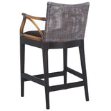 Safavieh Gianni Counter Stool Brown White Wash/ Brown/ Dark Brown BST4002C