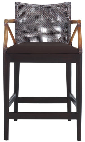 Safavieh Gianni Counter Stool Brown White Wash/ Brown/ Dark Brown BST4002C