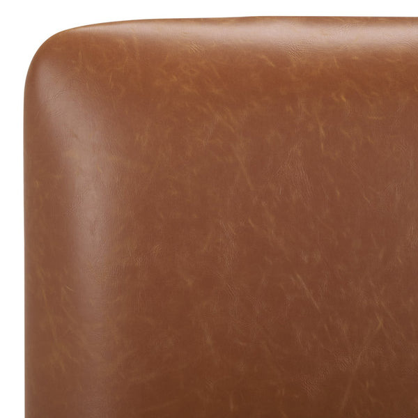 Safavieh Gavril Counter Stool – Chic Faux Leather With Solid Wood Frame For Elegant Kitchen Dining Spaces Cognac ,Natural Wood,Fabric,Foam Bst5200a
