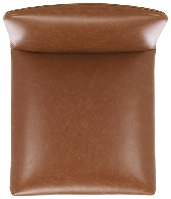 Safavieh Gavril Counter Stool – Chic Faux Leather With Solid Wood Frame For Elegant Kitchen Dining Spaces Cognac ,Natural Wood,Fabric,Foam Bst5200a
