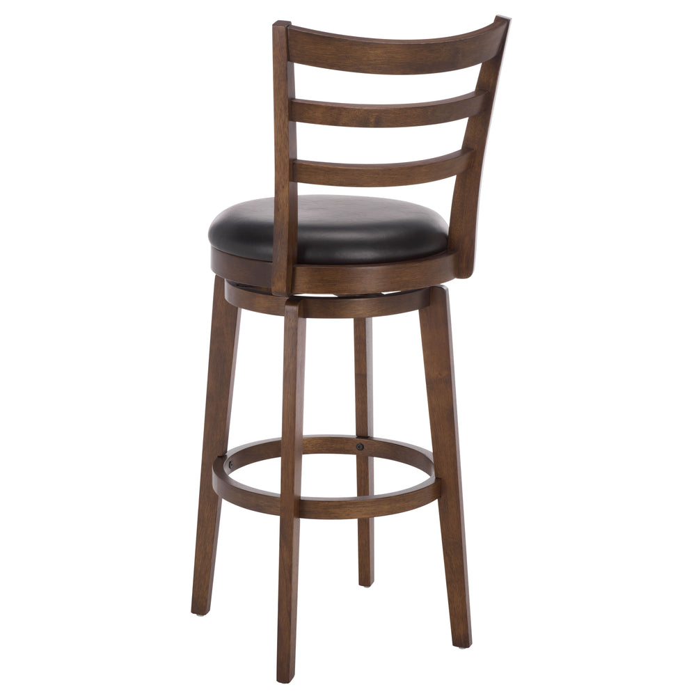Hiroto Modern Barstool With Upholstered Comfort, Curved Back Support And Durable Metal Frame Finish
