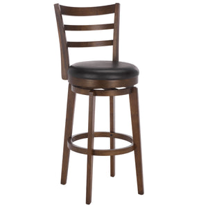 Hiroto Modern Barstool With Upholstered Comfort, Curved Back Support And Durable Metal Frame Finish