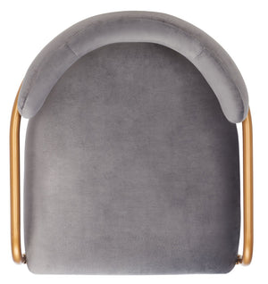 Safavieh Camille Counter Stool - Luxe Dark Grey Velvet With Gold Frame, Modern Elegance For Kitchen & Bar BST6200C
