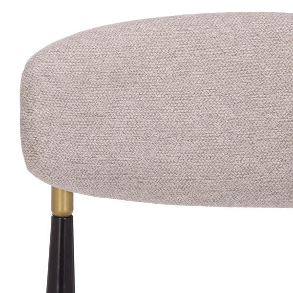 Safavieh Covelle Counter Stool Set Of 2 - Elegant Black & Gold Frame With Soft Dove Grey Linen Seat Black Gold ,Dove Grey Metal ,Fabric ,Foam Bst6402a-set2