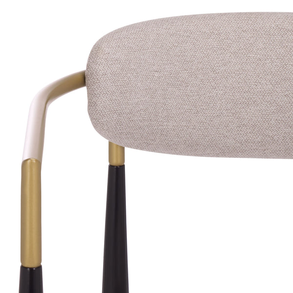 Safavieh Covelle Arm Counter Stool Set Of 2 - Luxurious Black & Gold Or Dove Grey Upholstery For Style & Comfort Black Gold ,Dove Grey Metal ,Fabric ,Foam Bst6403a-set2