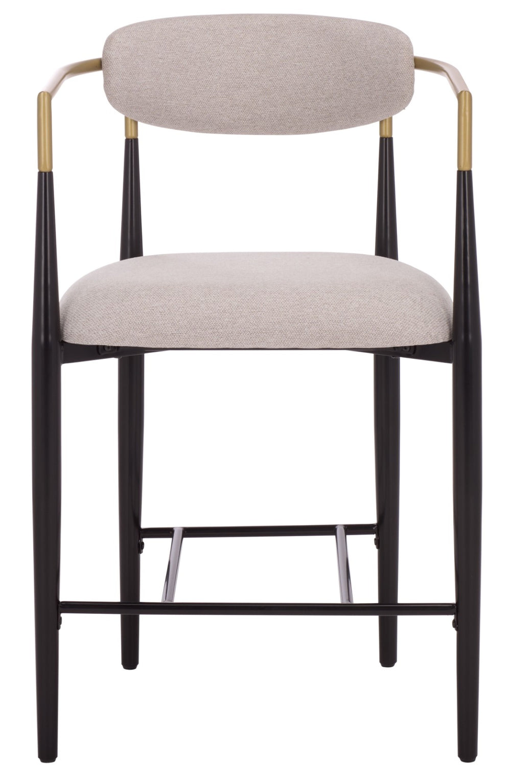 Safavieh COVELLE Arm Counter Stool - Stylish Black & Gold or Dove Grey Upholstery, Perfect for Modern Spaces BST6403A-SET2