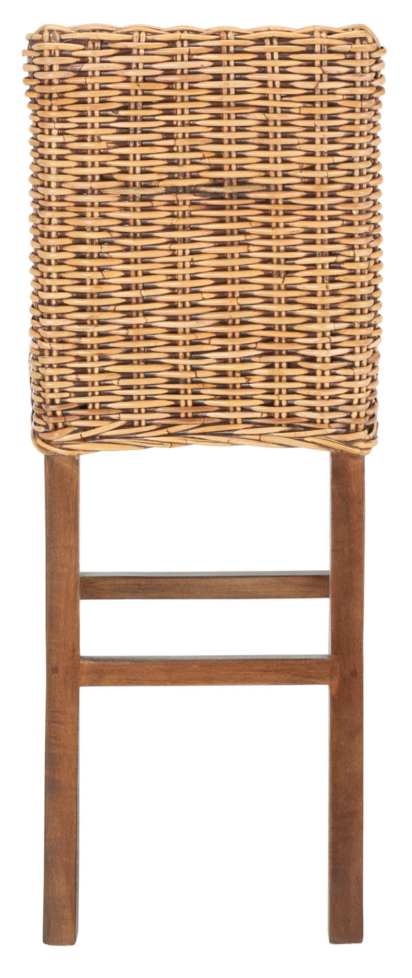 Safavieh Tobie Rattan Bar Stool - Coastal Cottage Style With Comfortable Woven Seat And Sturdy Wood Legs Honey Brown Wash/Honey Brown Wash BST6500C