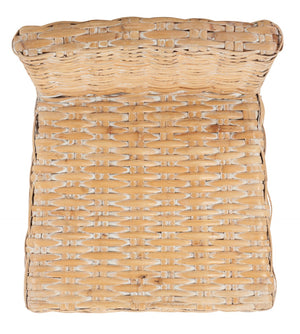 Safavieh Tobie Rattan Bar Stool - Coastal Cottage Style With Comfortable Woven Seat And Sturdy Wood Legs Natural White Wash BST6500D