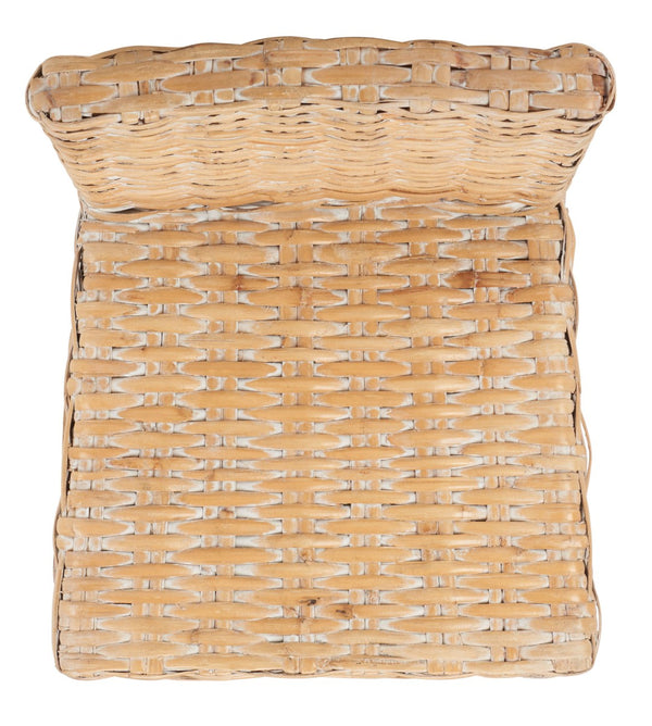 Safavieh Tobie Rattan Bar Stool - Coastal Cottage Style With Comfortable Woven Seat And Sturdy Wood Legs Natural White Wash BST6500D
