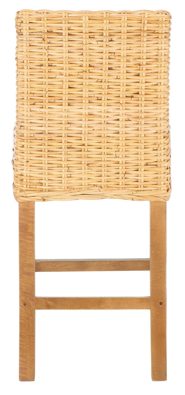 Safavieh Tobie Rattan Counter Stool – Coastal Cottage Charm With Durable Mango Wood & Rustic Style Appeal Natural / Natural BST6501A