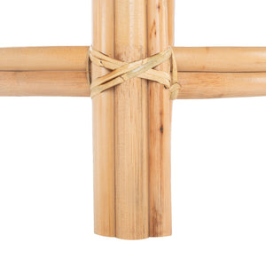 Safavieh Yuta Rattan Swivel Counter Stool - Handcrafted Mango Wood With Comfortable Cushion For Chic Dining Natural/White BST6504A