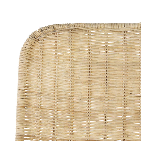 Safavieh Minerva Weaved Counter Stool - Chic Light Natural Rattan With Sleek Metal Legs For Modern Elegance Light Natural ,Black Metal & Rattan Bst6505a-set2