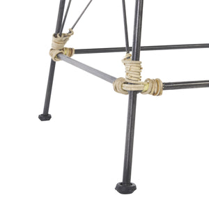 Safavieh Minerva Weaved Counter Stool - Chic Light Natural Rattan With Sleek Metal Legs For Modern Elegance Light Natural ,Black Metal & Rattan Bst6505a-set2