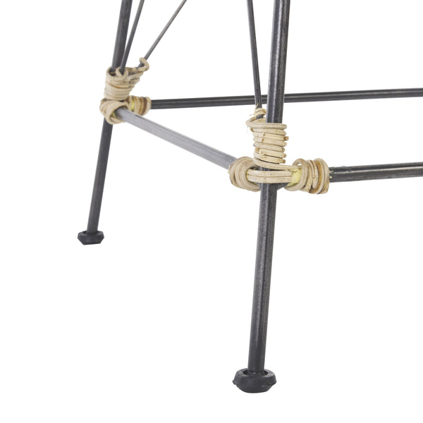 Safavieh Minerva Weaved Counter Stool - Chic Light Natural Rattan With Sleek Metal Legs For Modern Elegance Light Natural ,Black Metal & Rattan Bst6505a-set2