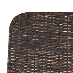 Safavieh Minerva Weaved Counter Stool - Chic Light Natural Rattan With Sleek Metal Legs For Modern Elegance Dark Brown ,Black Metal & Rattan Bst6505b-set2