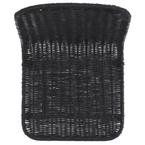 Safavieh MINERVA Weaved Counter Stool - Handcrafted Rattan Seat with Stylish Metal Frame for Modern Spaces Black / Black BST6505C-SET2