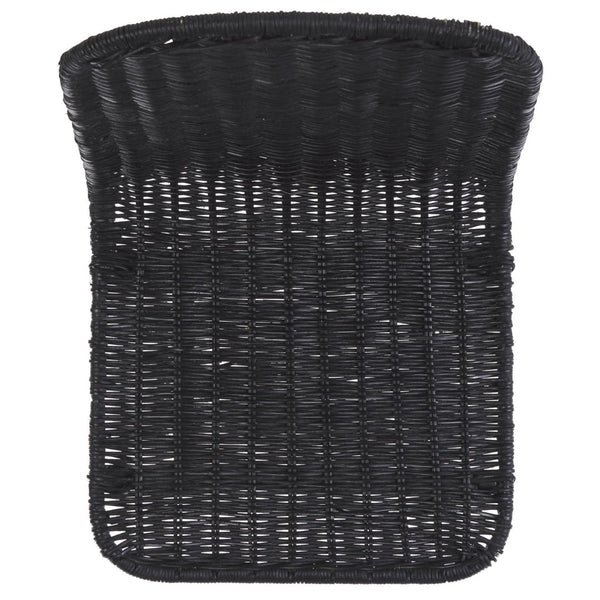 Safavieh MINERVA Weaved Counter Stool - Handcrafted Rattan Seat with Stylish Metal Frame for Modern Spaces Black / Black BST6505C-SET2