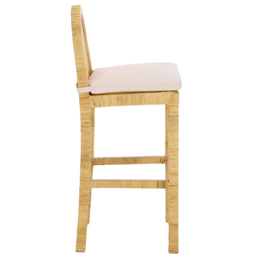 Safavieh Tojo Elegant Rounded Back Bar Stool - Solid Mango Wood, Comfortable Seating For Modern Interiors BST6506A