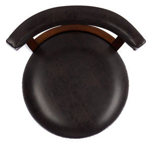 Safavieh Luigi Barstool – Elegant British Pub-Inspired Design With Brown Pu Leather & Walnut Frame For Comfort BST7001A