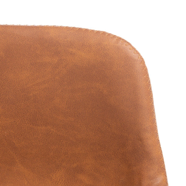 Safavieh Asena Counter Stool - Mid-Century Modern Design With Vegan Leather Seat For Stylish Kitchen Seating Cigar / Black BST7500A
