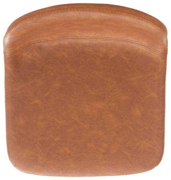 Safavieh Asena Counter Stool - Mid-Century Modern Design With Vegan Leather Seat For Stylish Kitchen Seating Cigar / Black BST7500A