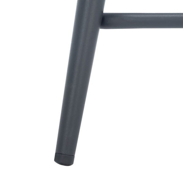 Safavieh Asena Counter Stool - Mid-Century Modern Design With Vegan Leather Seat For Stylish Kitchen Seating Saddle / Black BST7500B