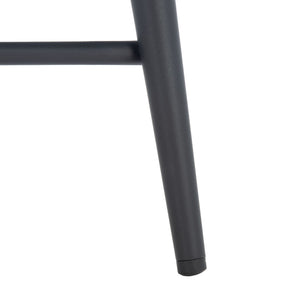 Safavieh Helga Counter Stool - Mid-Century Modern Velvet Elegance With Sculptural Design For Stylish Seating Ivory / Black BST7501A