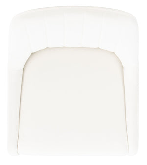 Safavieh Helga Counter Stool - Mid-Century Modern Velvet Elegance With Sculptural Design For Stylish Seating Ivory / Black BST7501A