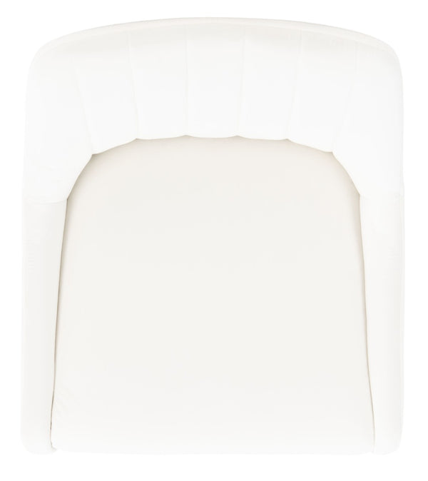 Safavieh Helga Counter Stool - Mid-Century Modern Velvet Elegance With Sculptural Design For Stylish Seating Ivory / Black BST7501A